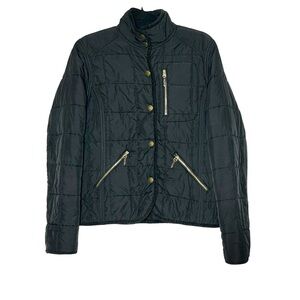 Lauren Ralph Lauren Warm Black Jacket with 3 Zip Pockets & Full Zip Closure, S